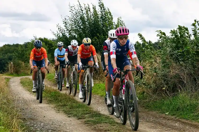 Pelotón de ciclistas de carretera