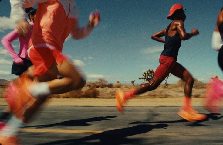 Corredores entrenando