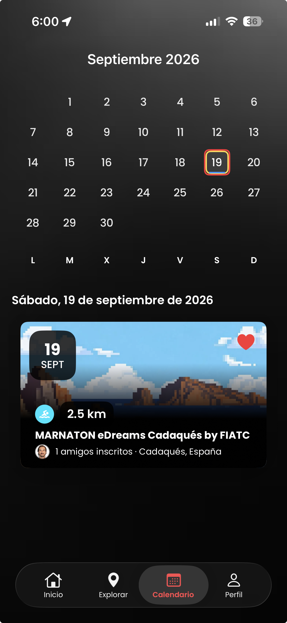 Pantalla calendario REKO